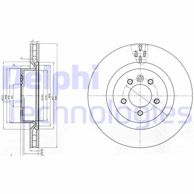 BG9007C DELPHI Тормозной диск