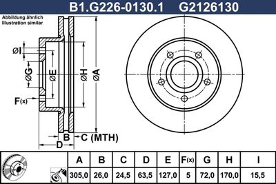 B1G22601301 GALFER Тормозной диск