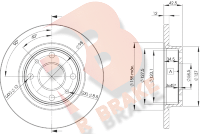 78RBD21071 R BRAKE Тормозной диск