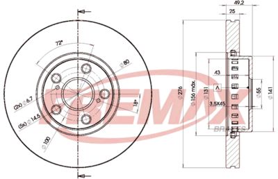 BD5060 FREMAX Тормозной диск