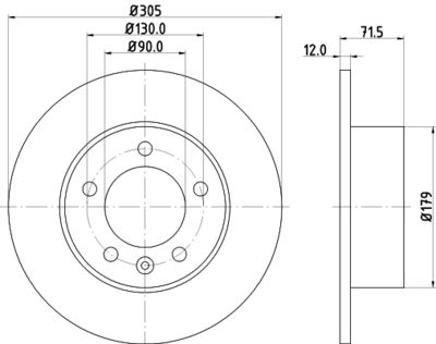 8DD355117131 HELLA Тормозной диск