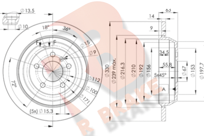 78RBD23508 R BRAKE Тормозной диск