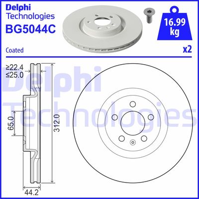 BG5044C DELPHI Тормозной диск