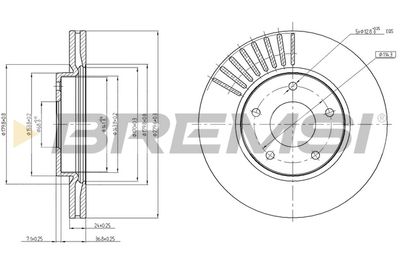 CD8100V BREMSI Тормозной диск