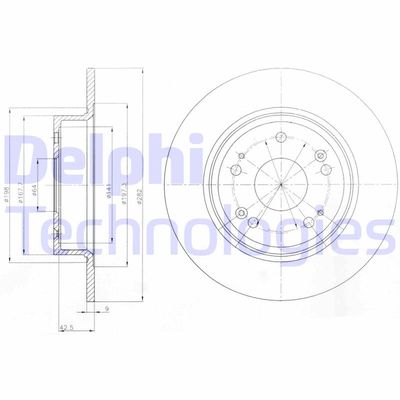 BG4249 DELPHI Тормозной диск