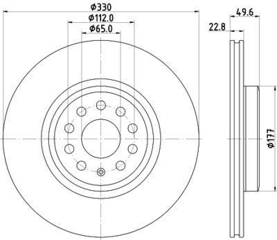 8DD355133731 HELLA Тормозной диск