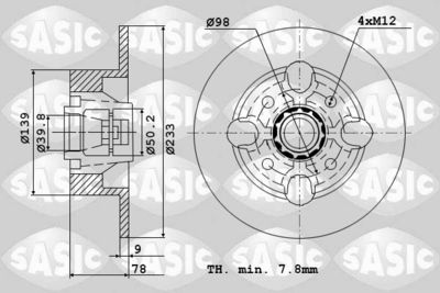 9004209J SASIC Тормозной диск