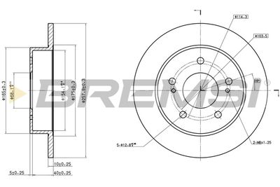 CD6549S BREMSI Тормозной диск