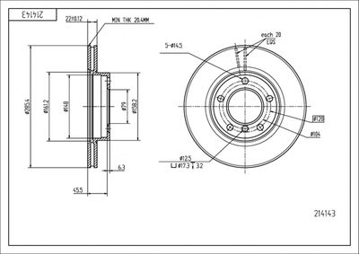 214143 HART Тормозной диск