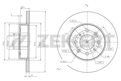 BS5204 ZEKKERT Тормозной диск