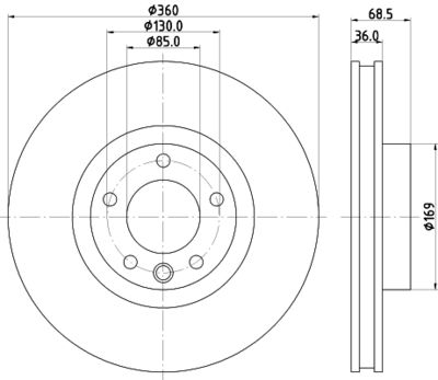 8DD355123211 HELLA PAGID Тормозной диск