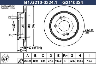 B1G21003241 GALFER Тормозной диск