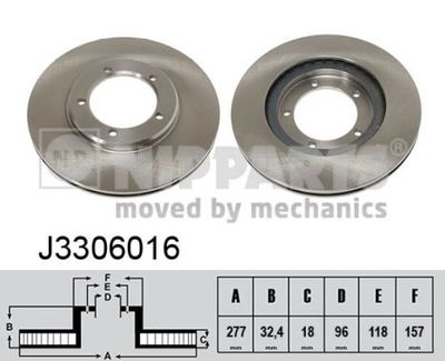 J3306016 NIPPARTS Тормозной диск