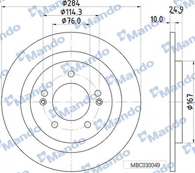 MBC030049 MANDO Тормозной диск