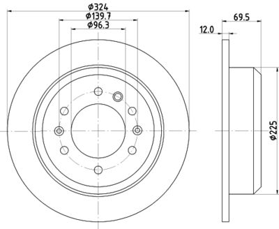 8DD355114041 HELLA Тормозной диск