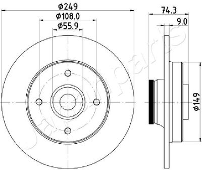 DP0607 JAPANPARTS Тормозной диск