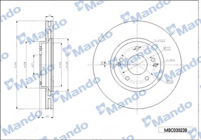 MBC030238 MANDO Тормозной диск