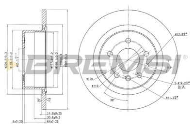 CD6698S BREMSI Тормозной диск