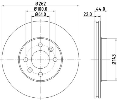 8DD355127141 HELLA Тормозной диск