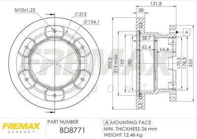 BD8771 FREMAX Тормозной диск