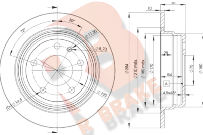 78RBD21387 R BRAKE Тормозной диск