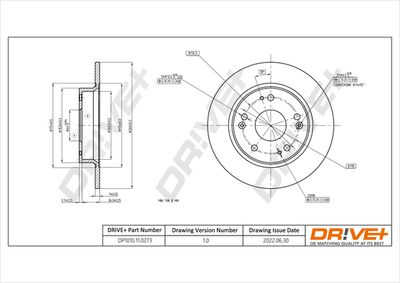 DP1010110273 Dr!ve+ Тормозной диск