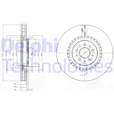 BG9843 DELPHI Тормозной диск