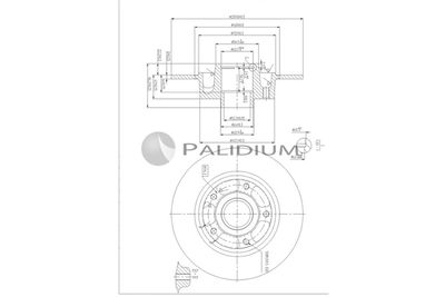 P331128 ASHUKI by Palidium Тормозной диск