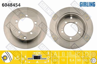 6048454 GIRLING Тормозной диск