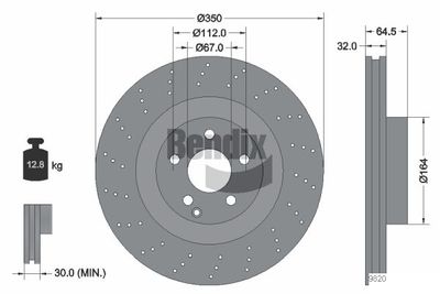 BDS1717HC BENDIX Braking Тормозной диск