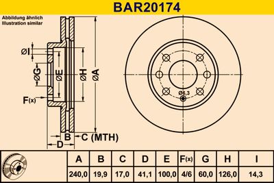 BAR20174 BARUM Тормозной диск