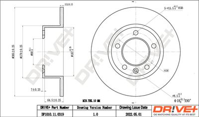 DP1010110319 Dr!ve+ Тормозной диск