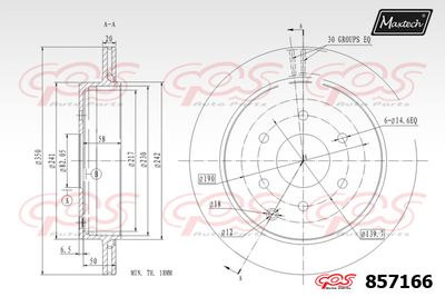 857166 MAXTECH Тормозной диск