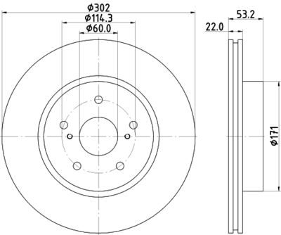 MDC2080 MINTEX Тормозной диск