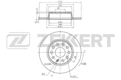 BS5116 ZEKKERT Тормозной диск