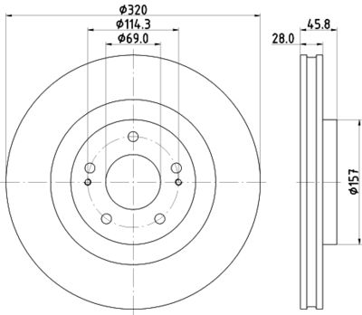 8DD355132271 HELLA Тормозной диск