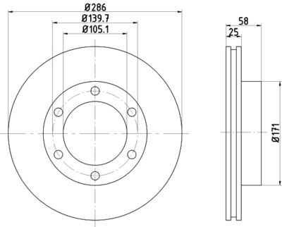 MDC1185 MINTEX Тормозной диск