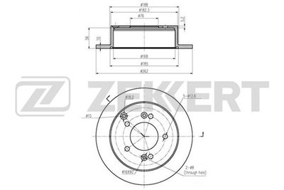 BS5273 ZEKKERT Тормозной диск