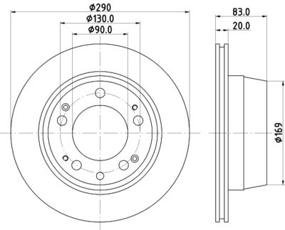 MDC1091 MINTEX Тормозной диск