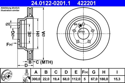 24012202011 ATE Тормозной диск