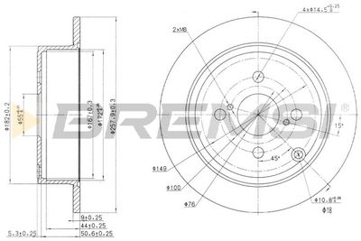 CD7419S BREMSI Тормозной диск