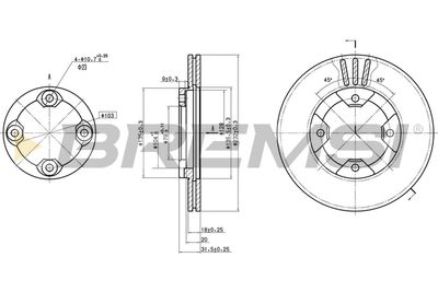 CD6290V BREMSI Тормозной диск