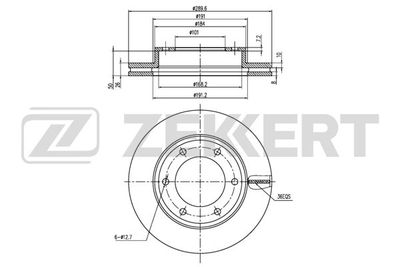 BS6337 ZEKKERT Тормозной диск