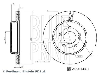 ADU174393 BLUE PRINT Тормозной диск