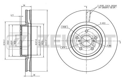 BS5911 ZEKKERT Тормозной диск