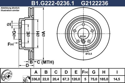 B1G22202361 GALFER Тормозной диск