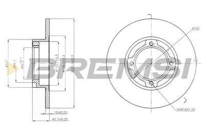 CD6636S BREMSI Тормозной диск