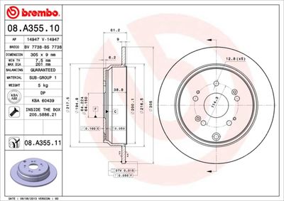 08A35511 BREMBO Тормозной диск
