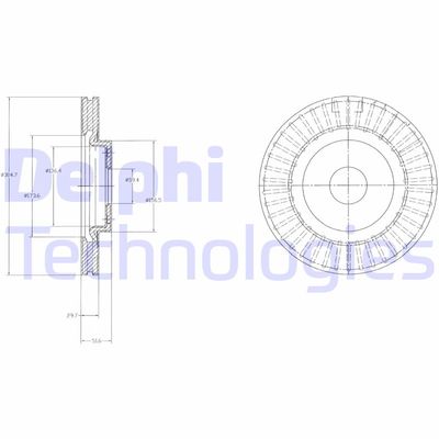 BG4214 DELPHI Тормозной диск