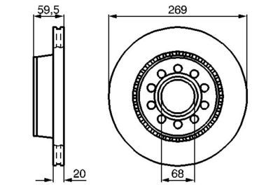 0986478614 BOSCH Тормозной диск